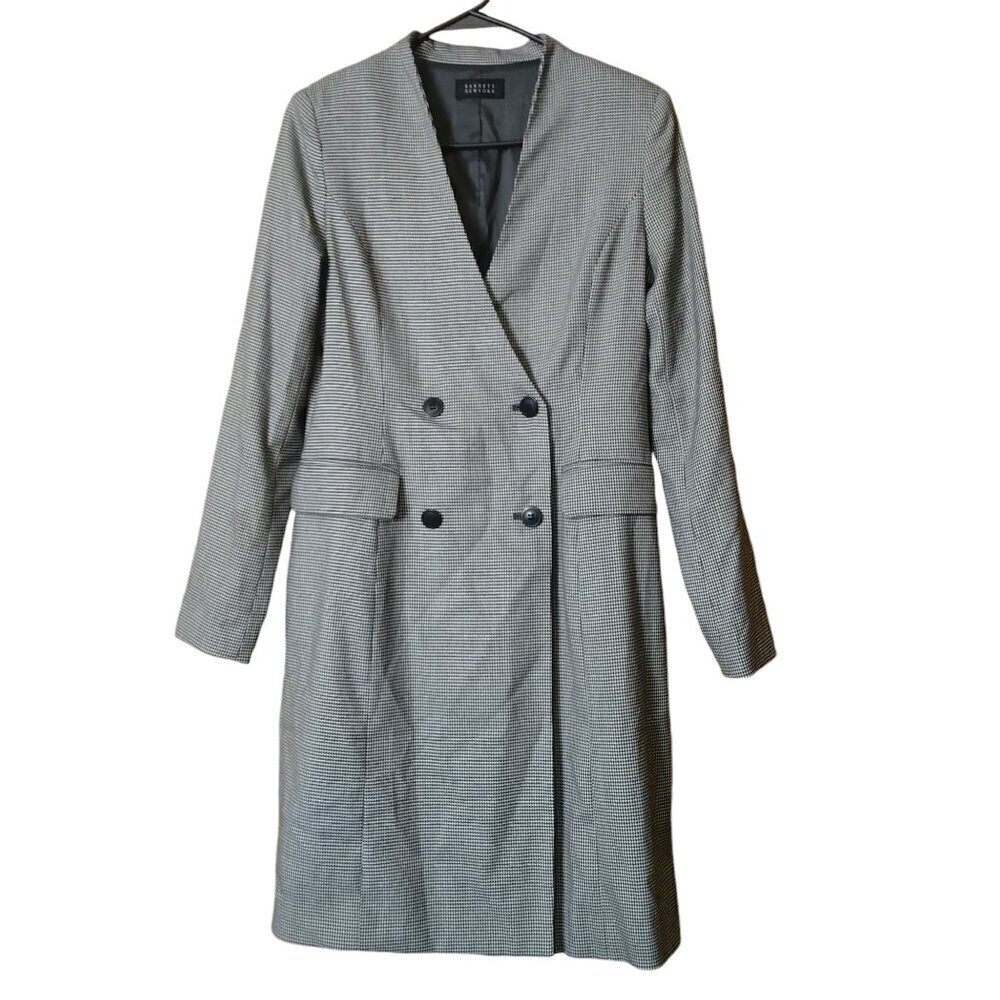 Barneys New York Houndstooth Double Breasted Blazer Jacket Office Size Medium